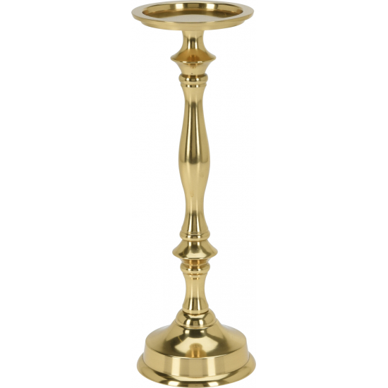Gyertyatartó alumínium 31cm arany
