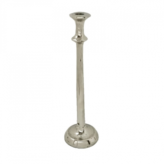 Gyertyatartó fém 10*5*36cm ezüst