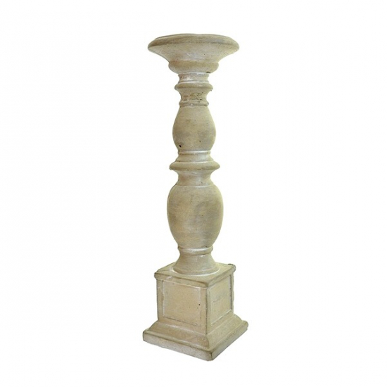 Gyertyatartó kő 9*32,5cm szürke