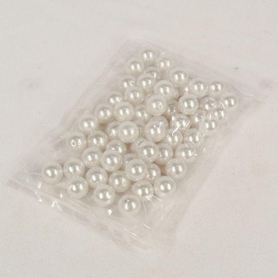Gyöngy műanyag 12mm 50 gr fehér