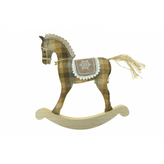 Hintaló filc/fa 28cm barna