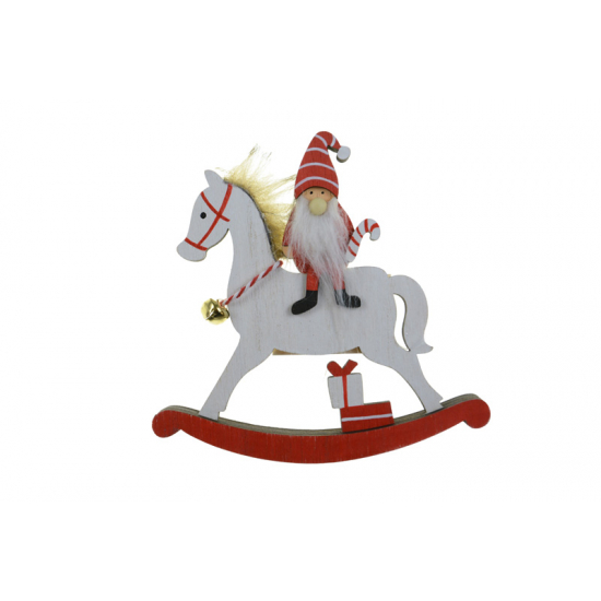 Figura hintaló fa 14.5*14.5*1.5CM manóval fehér