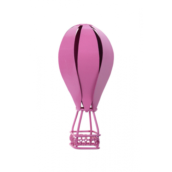 Hőlégballon fém 5.5X5.5X9.3HCM pink