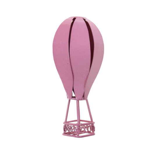 Hőlégballon fém 5.5X5.5X9.3HCM rózsaszín