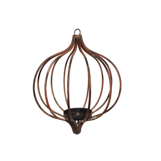 Karácsonyfa dísz fém 20cm bronz