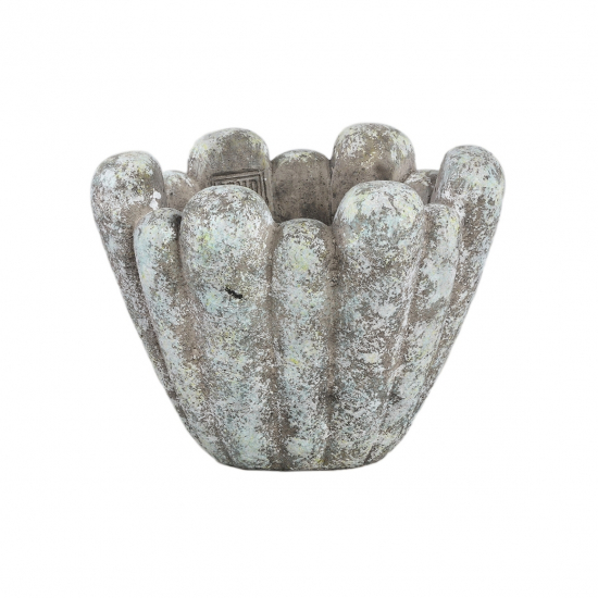 Kaspó cement 23*15*18cm szürke