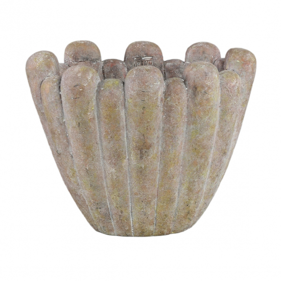 Kaspó cement 36*23*28cm barna