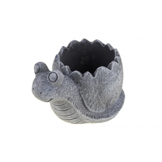 Kaspó cement csiga 20x13x12.5cm s.szürke