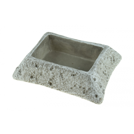 Kaspó cement szögletes 20x15.5x5.5cm szürke