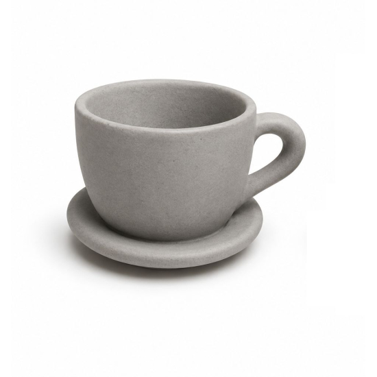 Kaspó csésze cement 12*9.5*8cm szürke