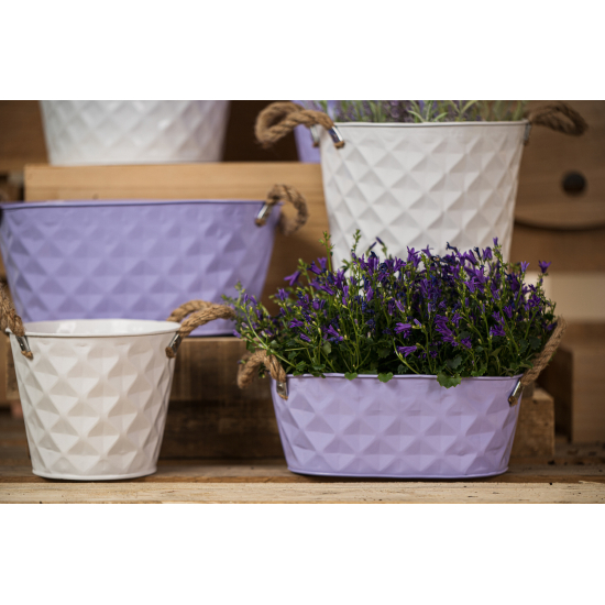 Kaspó fém D23XH22CM sárga