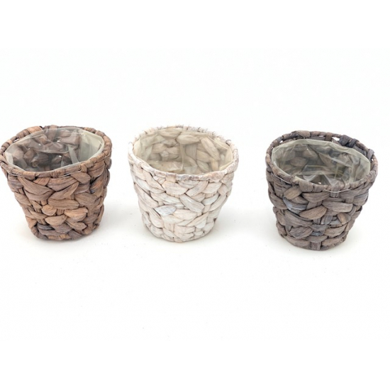 Kaspó fonott D14,5XH12CM natúr