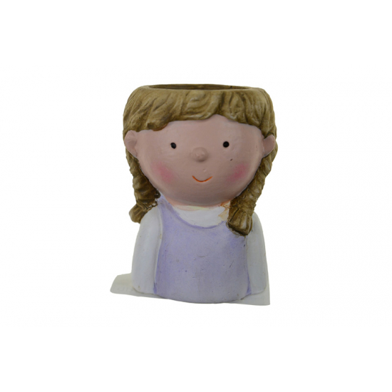 Kaspó kerámia 4.8*4.7*6.8cm lány forma lila