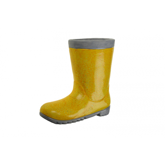 Kaspó kerámia csizma 14*7*13.5cm sárga