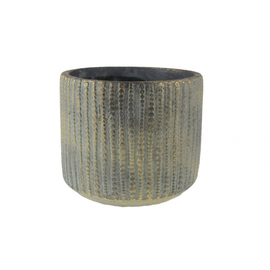 Kaspó kerámia D14.5*H12cm antik arany