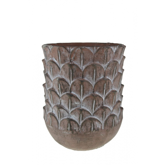 Kaspó kerámia D18.5*H22cm antik barna