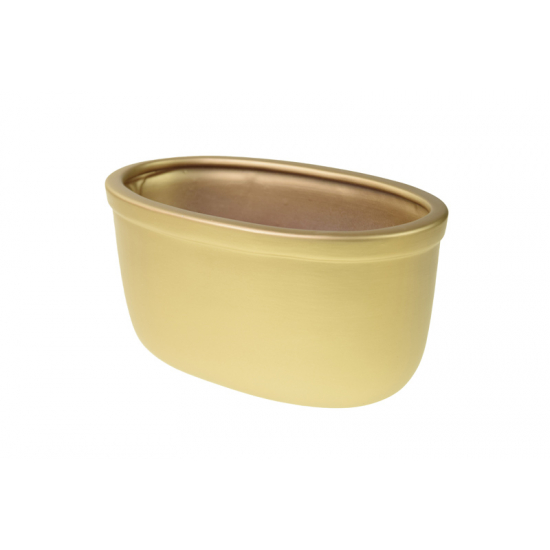 Kaspó kerámia D21 H11 bronz