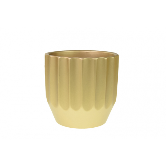 Kaspó kerámia D15 H14 bronz