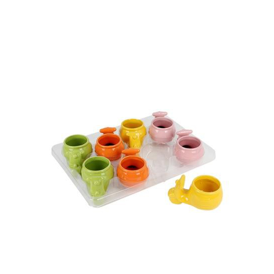 Kaspó kerámia robogó ?6,5xH7cm tálcás s/8