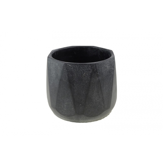 Kaspó kő 16 * 16 * 13cm fekete