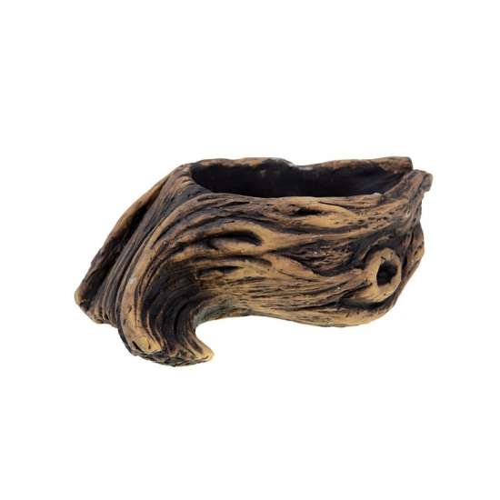 Kaspó kő fatörzs forma 20x12.5x7cm barna