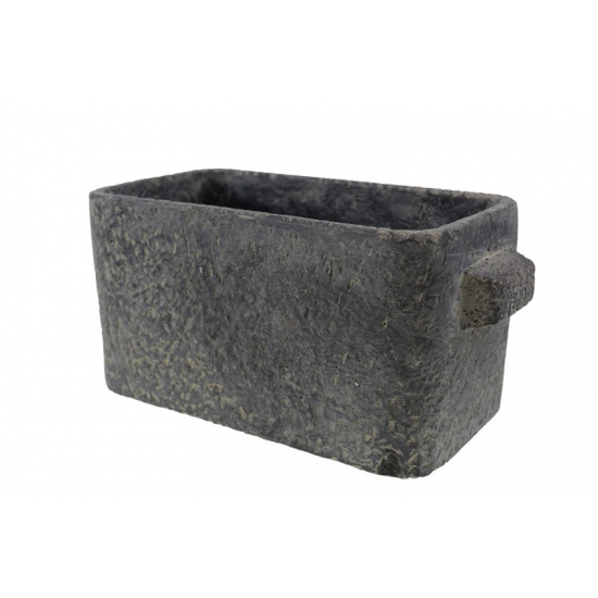 Kaspó kő 23.5*11*H11cm fekete