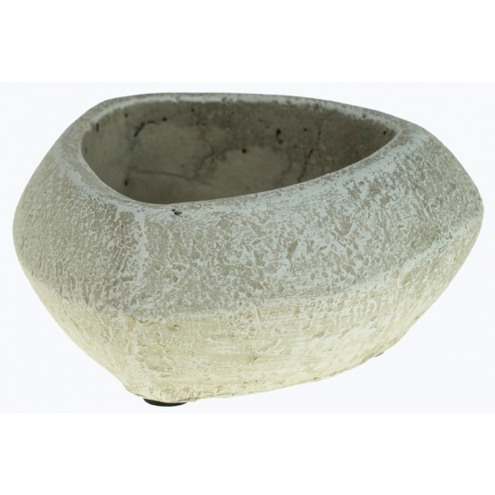 Kaspó kő háromszög alakú 12.5x12x6cm szürke