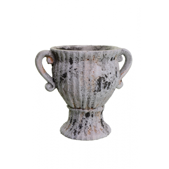 Kaspó kő kehely 18.5*13*15.5cm szürke