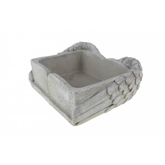 Kaspó kő könyv forma 22*9,5cm szürke