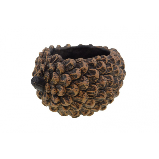 Kaspó kő toboz 17.1*13.1*9.8cm barna