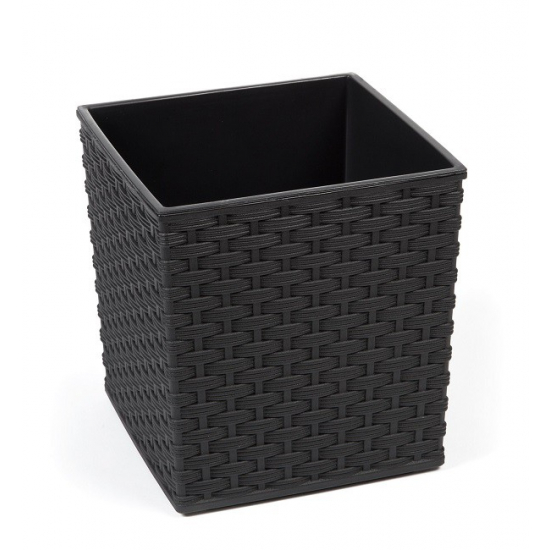 Kaspó műa Juka-rattan 30*30cm M30 fekete Lamela
