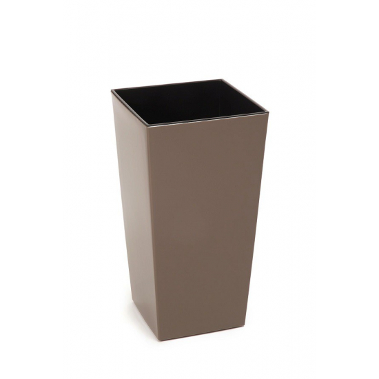 Kaspó műa magas Finezja 14*14cm M 26 cm frappé barna Lamela