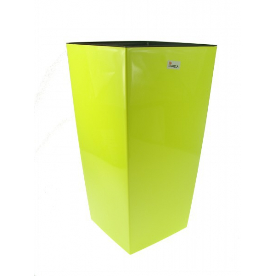 Kaspó műa magas Finezja 25*25cm M 46 cm élénk v.zöld Lamela