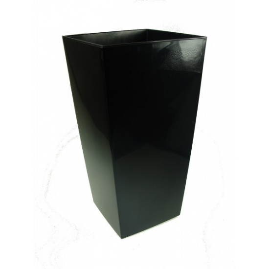 Kaspó műa magas Finezja 25*25cm M 46 cm fekete Lamela