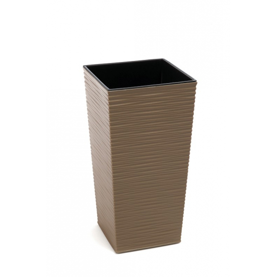 Kaspó műa magas Finezja bordázott 35*35cm M 68 cm frappé Lamela