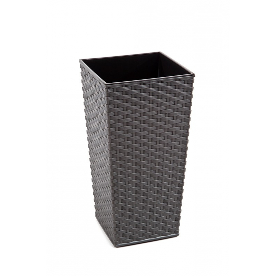 Kaspó műa magas Finezja-rattan 19*19cm M 36 cm grafit Lamela