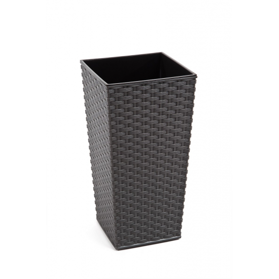 Kaspó műa magas Finezja rattan 40*40cm M 75 cm grafit Lamela