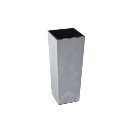 Kaspó műanyag magas Finezja 25*25cm M46cm beton szürke Lamela