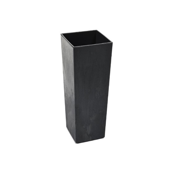 Kaspó műanyag magas Finezja 30*30cm M57cm beton fekete Lamela