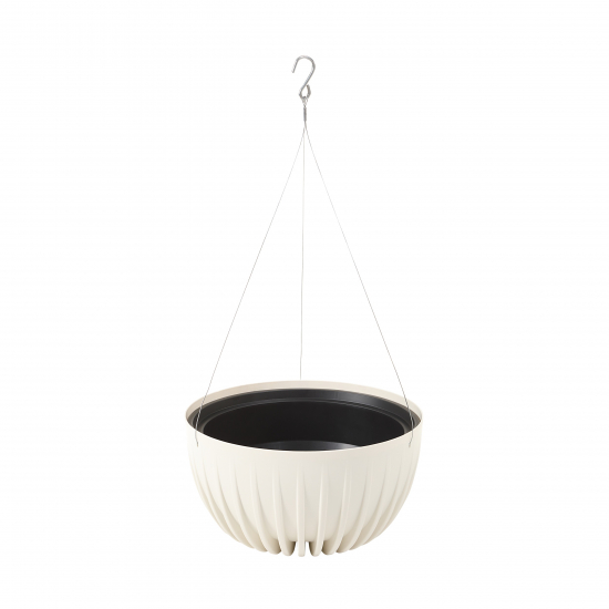 Kaspó műanyag Mira akasztós D24 fehér Lamela