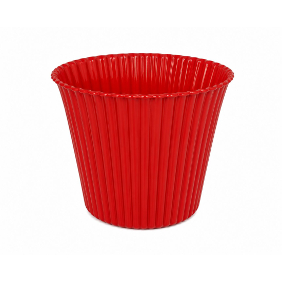 Kaspó muffin műanyag D10 piros