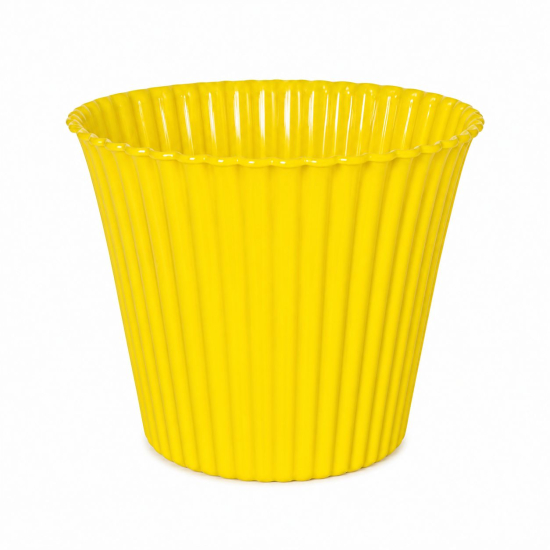 Kaspó muffin műanyag D10 sárga