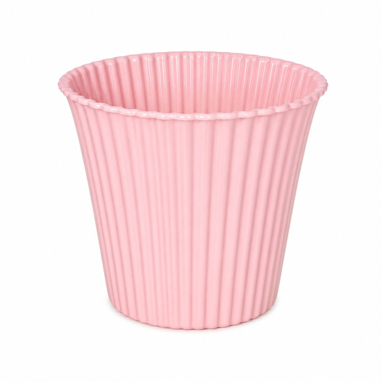 Kaspó muffin műanyag D9 világos rózsaszín