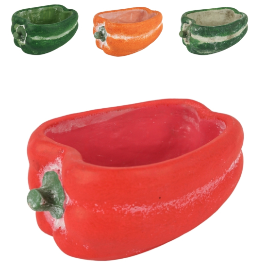 Kaspó paprika cement 19cm többféle