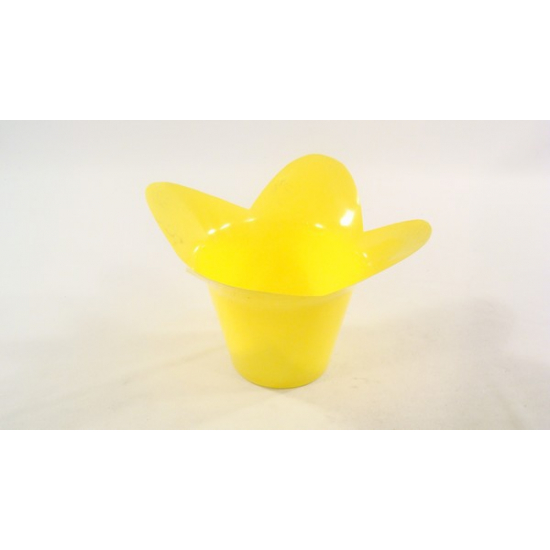 Kaspó plasztik D10,5cm sárga