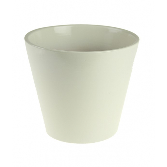 Kaspó terrakotta D15,5 H13,5 krém