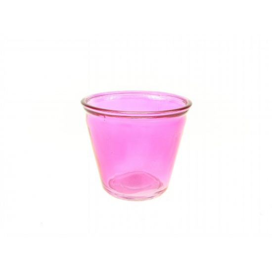 Kaspó üveg D9,5 m pink