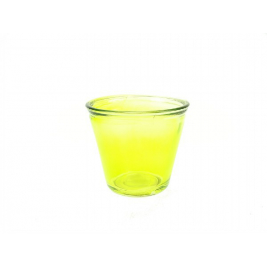 Üveg váza D9,5cm zöld