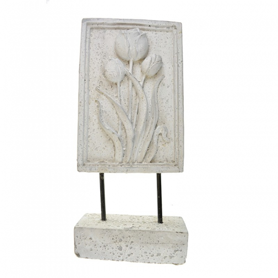 Kép kő talpas tulipán minta 45*20cm szürke Zmrst