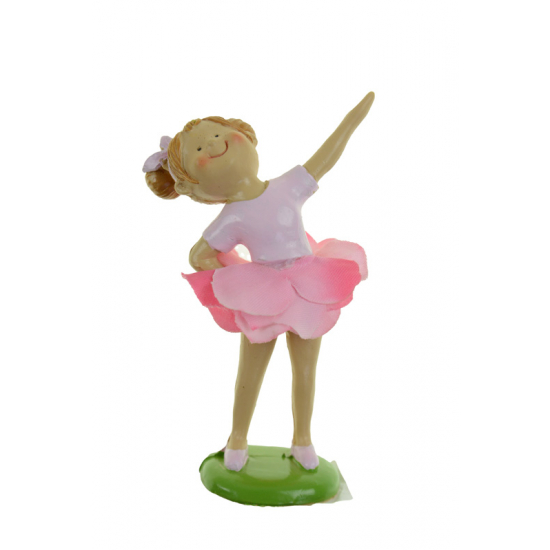 Kislány balerina poly 11,5cm rózsaszín
